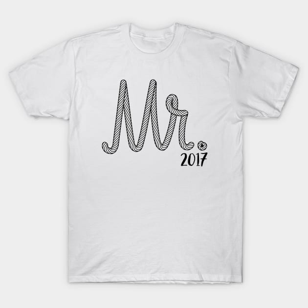 Mr. Groom 2017 in Rope Wedding Gift T-Shirt by Suniquin